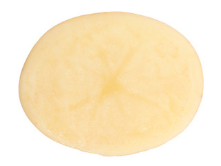 raw yellow potato isolated on white background