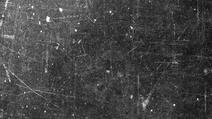 Texture of old surface on black background with white scratches - obrazy, fototapety, plakaty