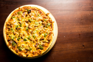 Pan Pizza take from top left side