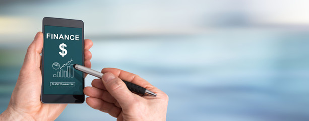 Finance concept on a smartphone