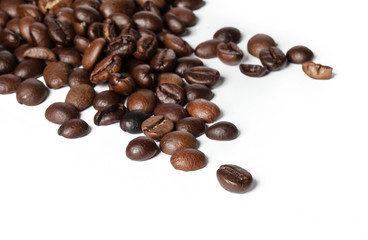 coffee beans isolated on white background
