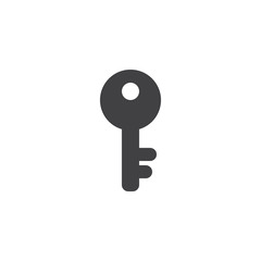 Door key vector icon. filled flat sign for mobile concept and web design. Key simple solid icon. Password Symbol, logo illustration. Pixel perfect vector graphics