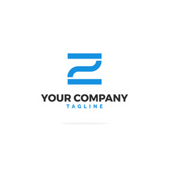 Blue Vector Logo Letter Z Modern