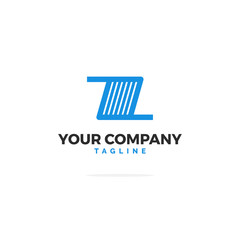Blue Vector Logo Letter Z Abstract