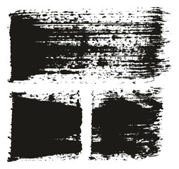 Paint Brush Wide Lines High Detail Abstract Vector Background Set 132