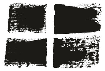 Paint Brush Wide Lines High Detail Abstract Vector Background Set 100