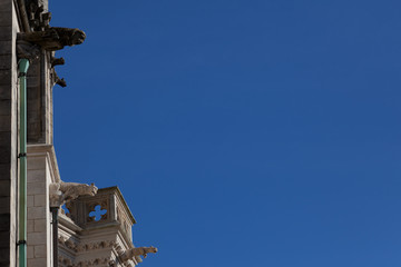 statue detail roof of Saint Pierre Cathedral in Nantes - Nantes body copy.