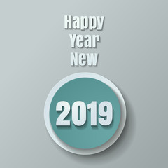 Happy New Year 2019 Paper Cut Background