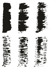 Paint Brush Wide Lines High Detail Abstract Vector Background Set 53