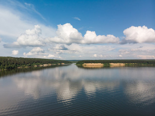 Ob reservoir in summer