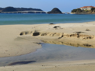 角島大橋　山口県　日本	