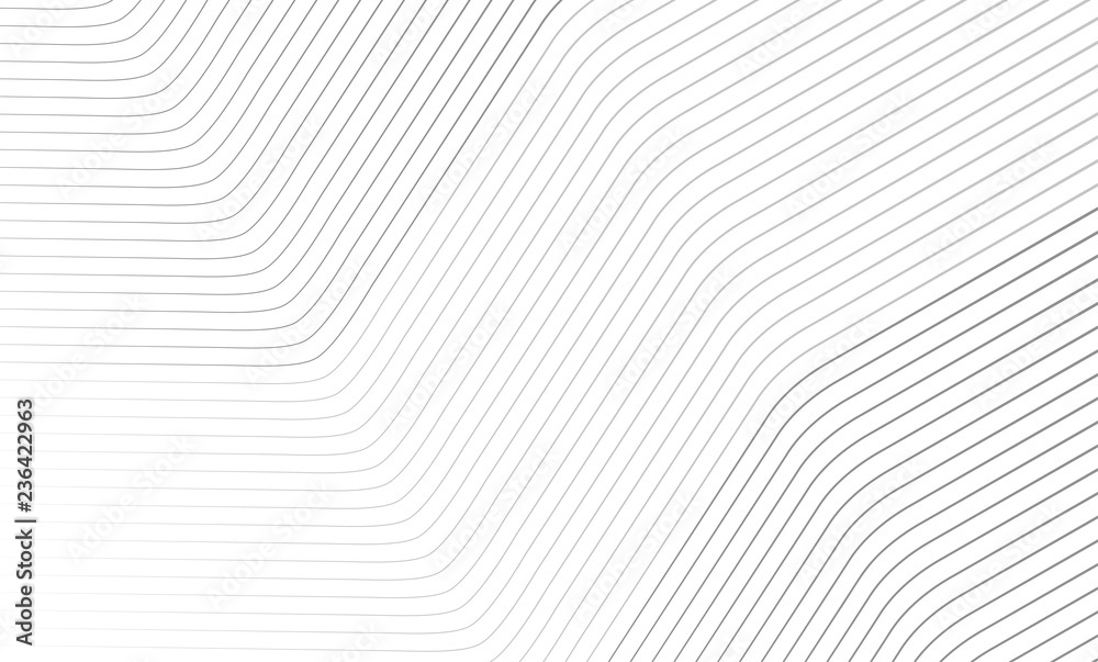 Wall mural vector illustration of the pattern of gray lines on white background. eps10.