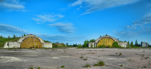 Russia. Leningrad Region, Veshchovo 09,06,2012 Abandoned military airfield in Veshchevo