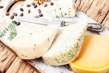 Delicious cheese on the table