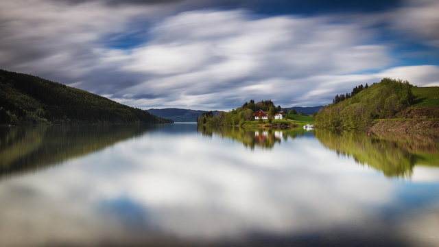 Selbusjoen water reflections, Selbu, Norway