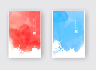 Watercolor design banner set vector illustration eps10