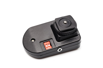 Wireless Trigger, Isolated on White Background. Photographic equipment