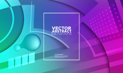 Fototapeta premium Minimal covers design. Colorful gradients background.