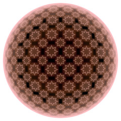 3D Bild - Kugel - Sternenmuster - Weihnachten - transparenter Background