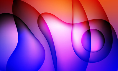 Colorful geometric background. Fluid shapes composition.