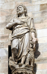 Daniel, statue on the Milan Cathedral, Duomo di Santa Maria Nascente, Milan, Lombardy, Italy