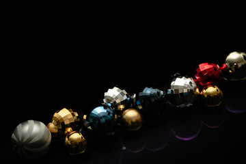 Christmas baubles colorful motive.