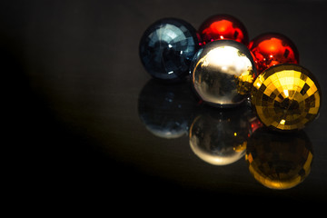 Christmas baubles colorful motive.