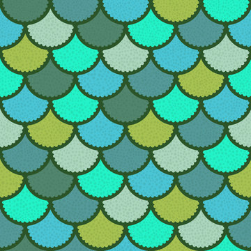 Seamless vector mermaid pattern as fish scale magic background for textile, posters, greeting cards, cases etc