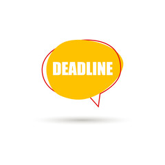 Deadline speech bubble icon
