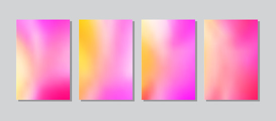 Screen gradient set with modern abstract backgrounds.