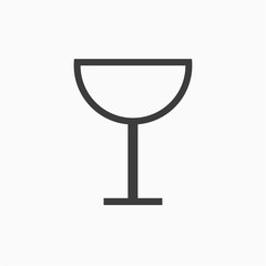 Wineglass  icon vector