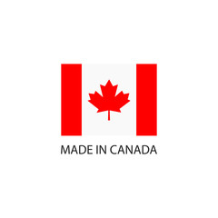 Fototapeta na wymiar Made in Canada sign