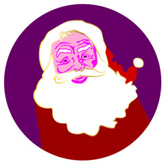 Santa Claus flat design icon vector eps 10