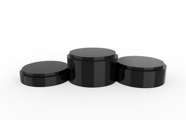 Winners Podium on isolated white background, 3d illustration.