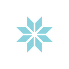 Winter snowflake romb icon