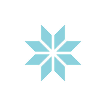 Winter snowflake romb icon