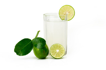 Lemon fruit juice isolated on white background