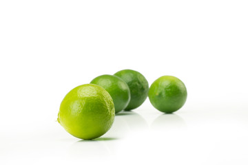 Lemon Fruit with slices isolated on white background