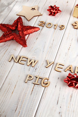 New Year 2019. Year of the pig