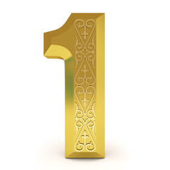 Holiday card to the independence Day of the Republic of Kazakhstan, 3D volume glossy gold letters on a white background