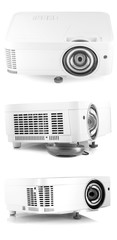 Set of White Multimedia Projector Isolated on White