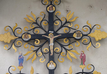 Cross in the church of St. Leodegar in Lucerne, Switzerland