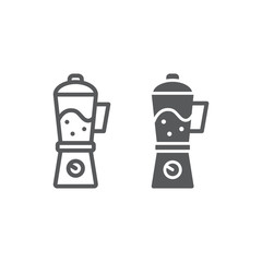 Blender line and glyph icon, home and household, appliance sign, vector graphics, a linear pattern on a white background.