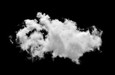 white Clouds on black background.