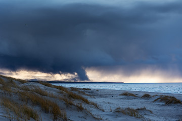 Stormy clouds over Baltic sea.