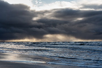 Stormy clouds over Baltic sea.