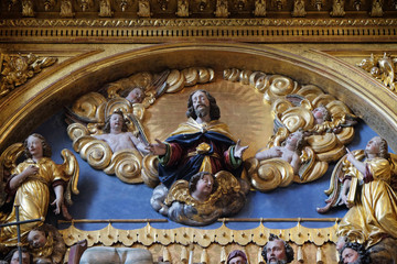 Jesus Christ, Assumption of the Virgin Mary Altar in the church of St. Leodegar in Lucerne, Switzerland