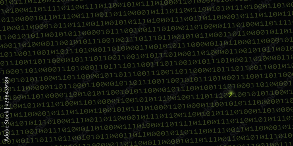 Poster error in the binary data code vector illustration eps10