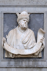 King Solomon, relief on the portal of the Cathedral of Saint Lawrence in Lugano, Switzerland