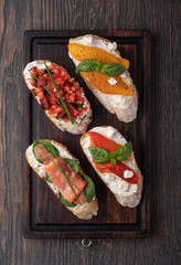 Traditional spanish tapas set